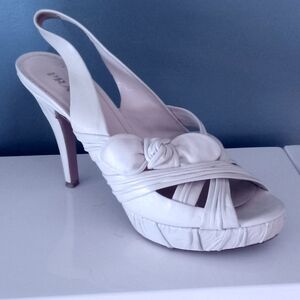 Prada Women's White Slingback Heels